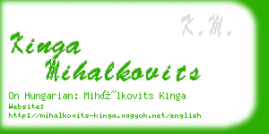 kinga mihalkovits business card